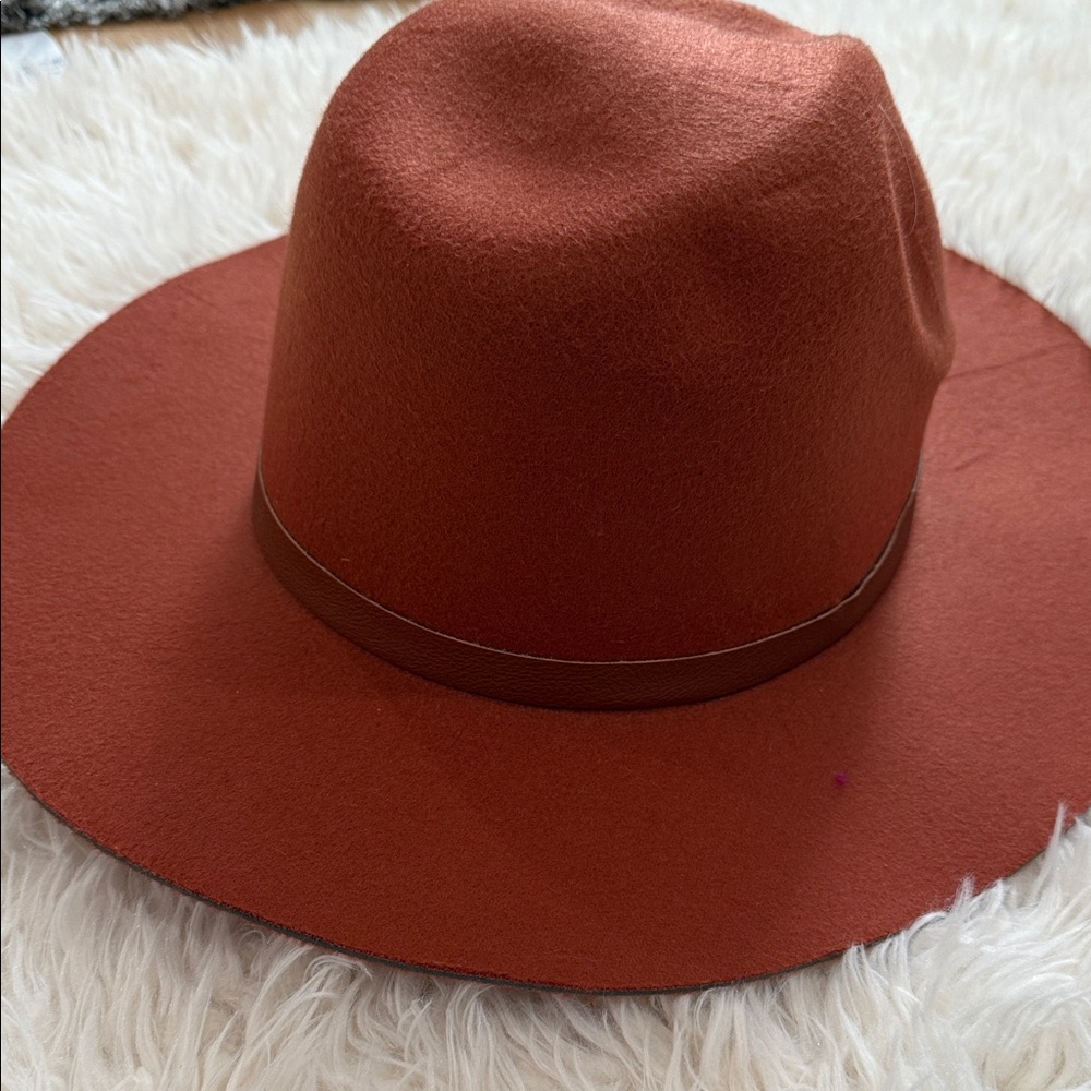 Elegant Rust Brown Women's Fedora